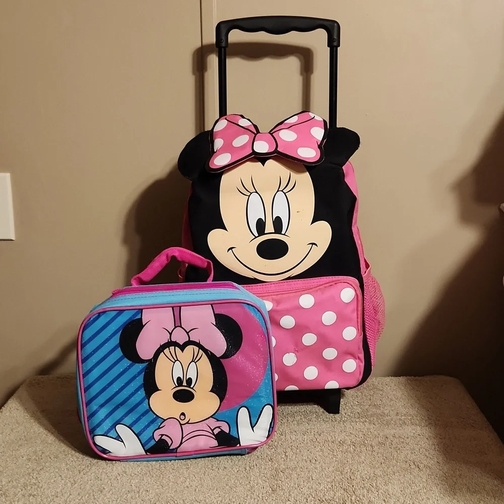 Minnie Mouse suitcase and lunchbox!